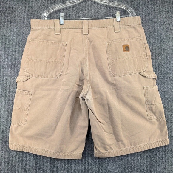 Carhartt Mens Carpenter Shorts Tan Size 40 Cotton Pockets Outdoor - Picture 3 of 15